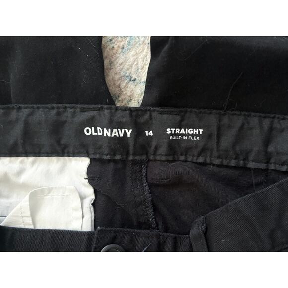 Old Navy Black Straight Leg Dress Pants Boys Size 14 - Picture 2 of 6